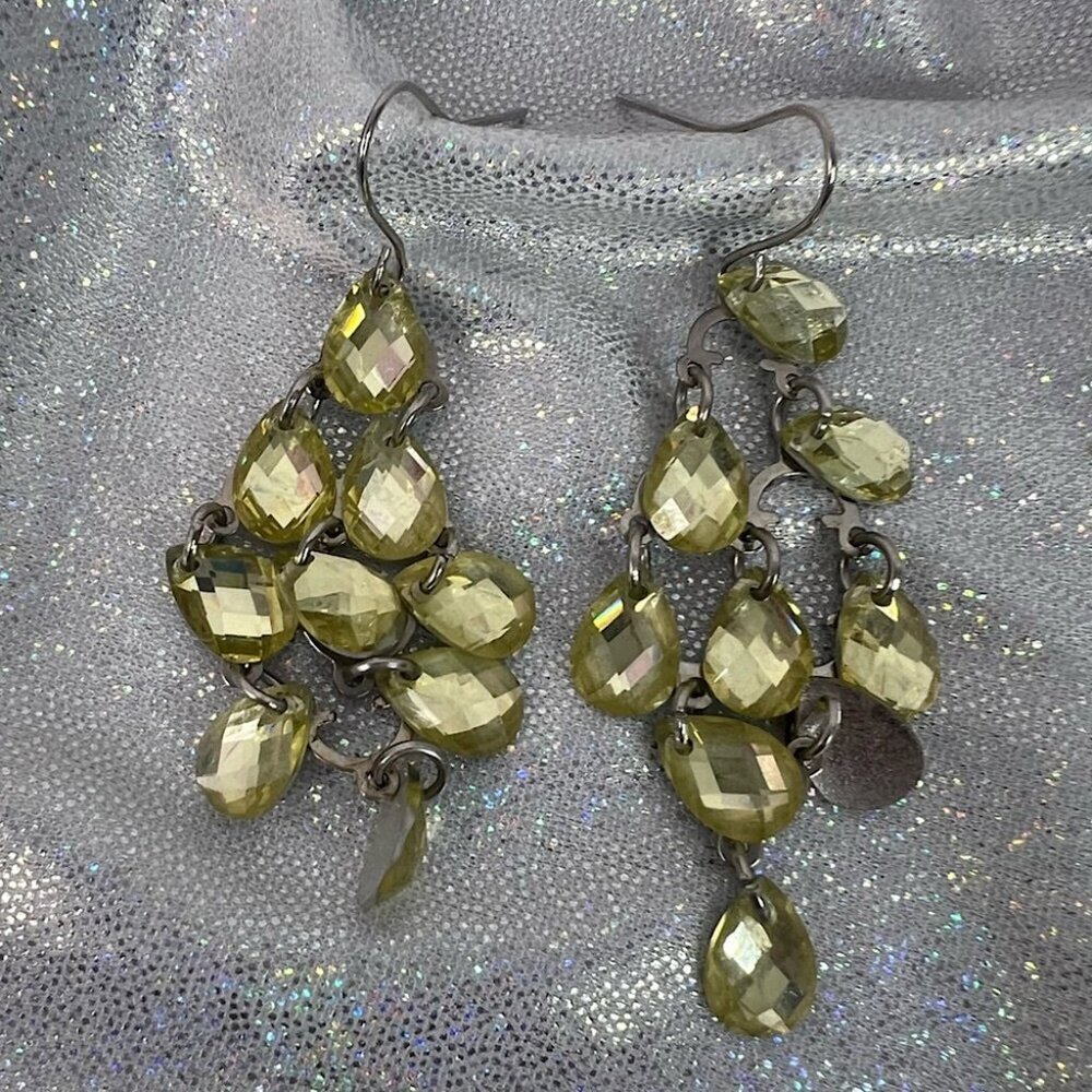 Earrings jewel lemon pudding diamonds Elegant Gold Dangle Earrings
